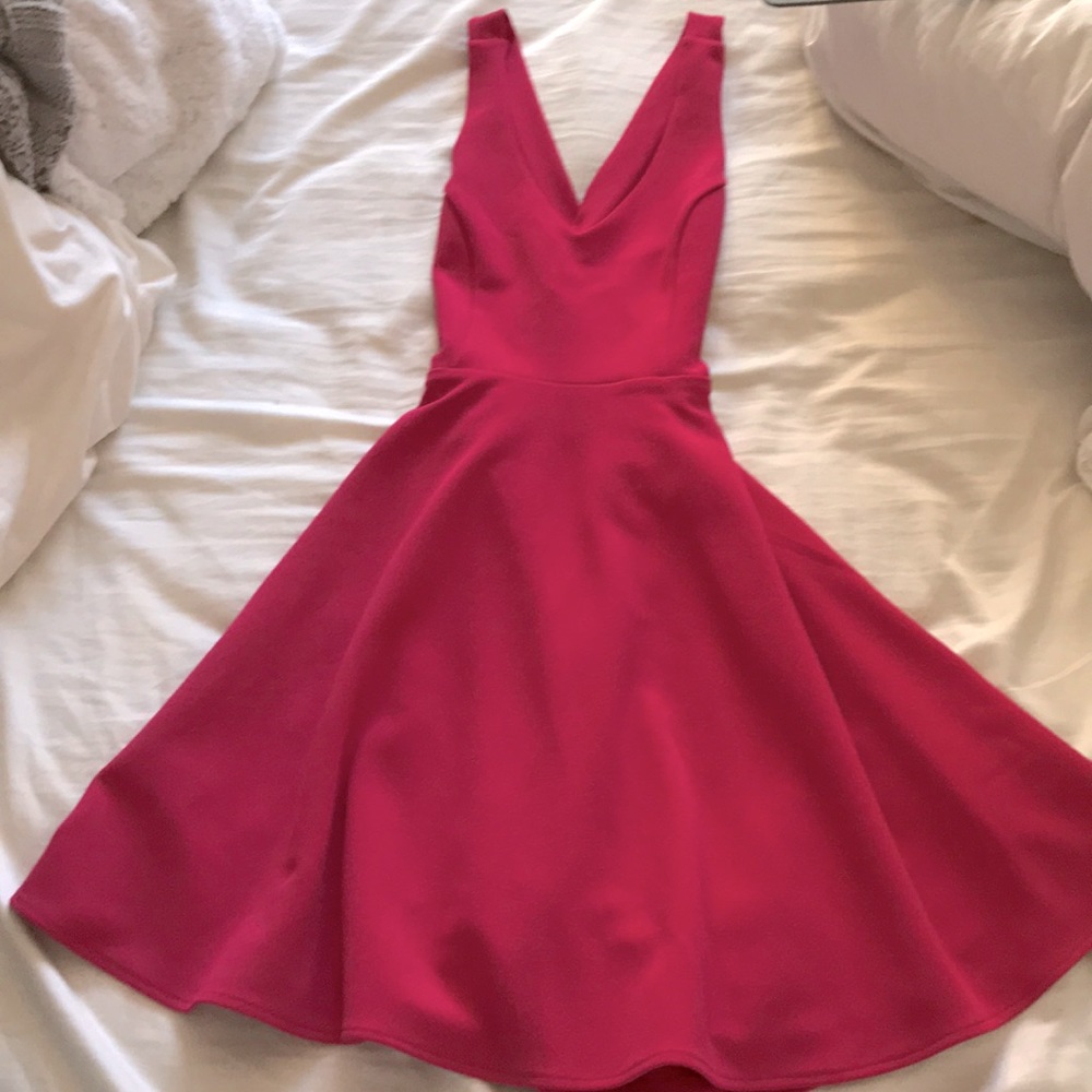 Pink dress with crossover back